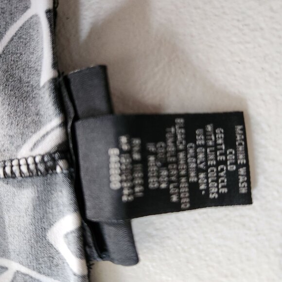 Lane Bryant Dress 14/16 Black White Floral Print Polka Dot Short Sleeves Floral - Picture 11 of 13